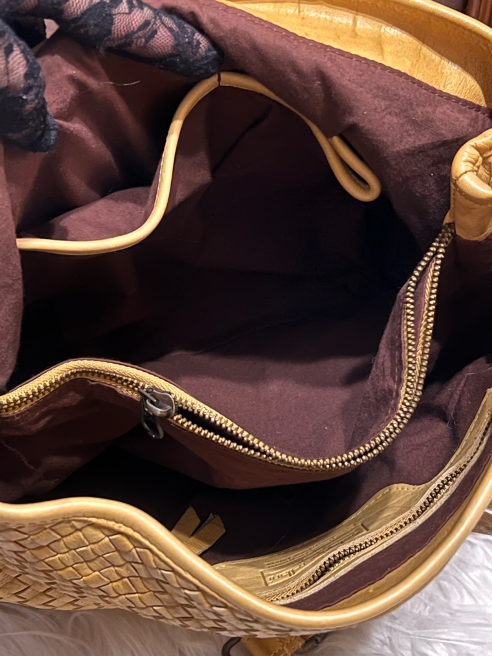 Viola castellani Woven must leather sconvertible backpack or crossbody  bag - Picture 5 of 13